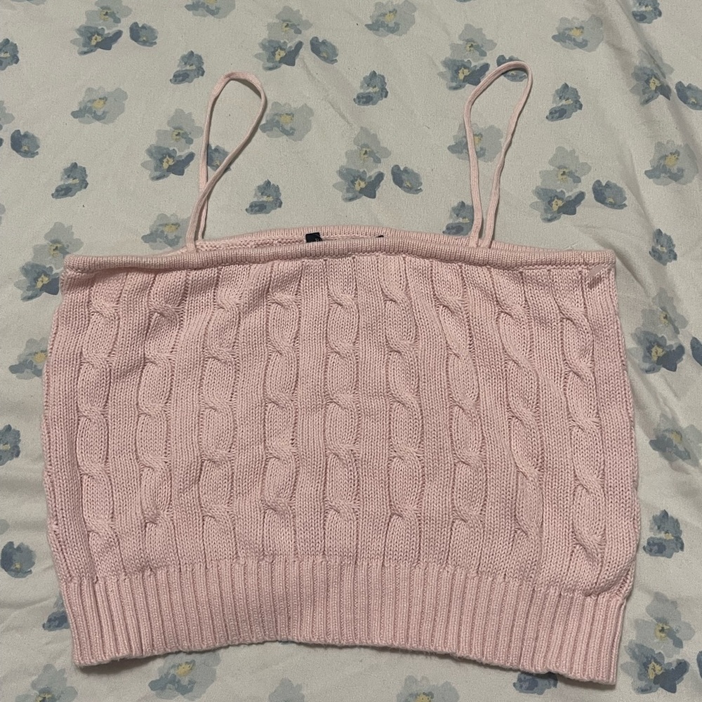 Brandy Melville pink knitted tank